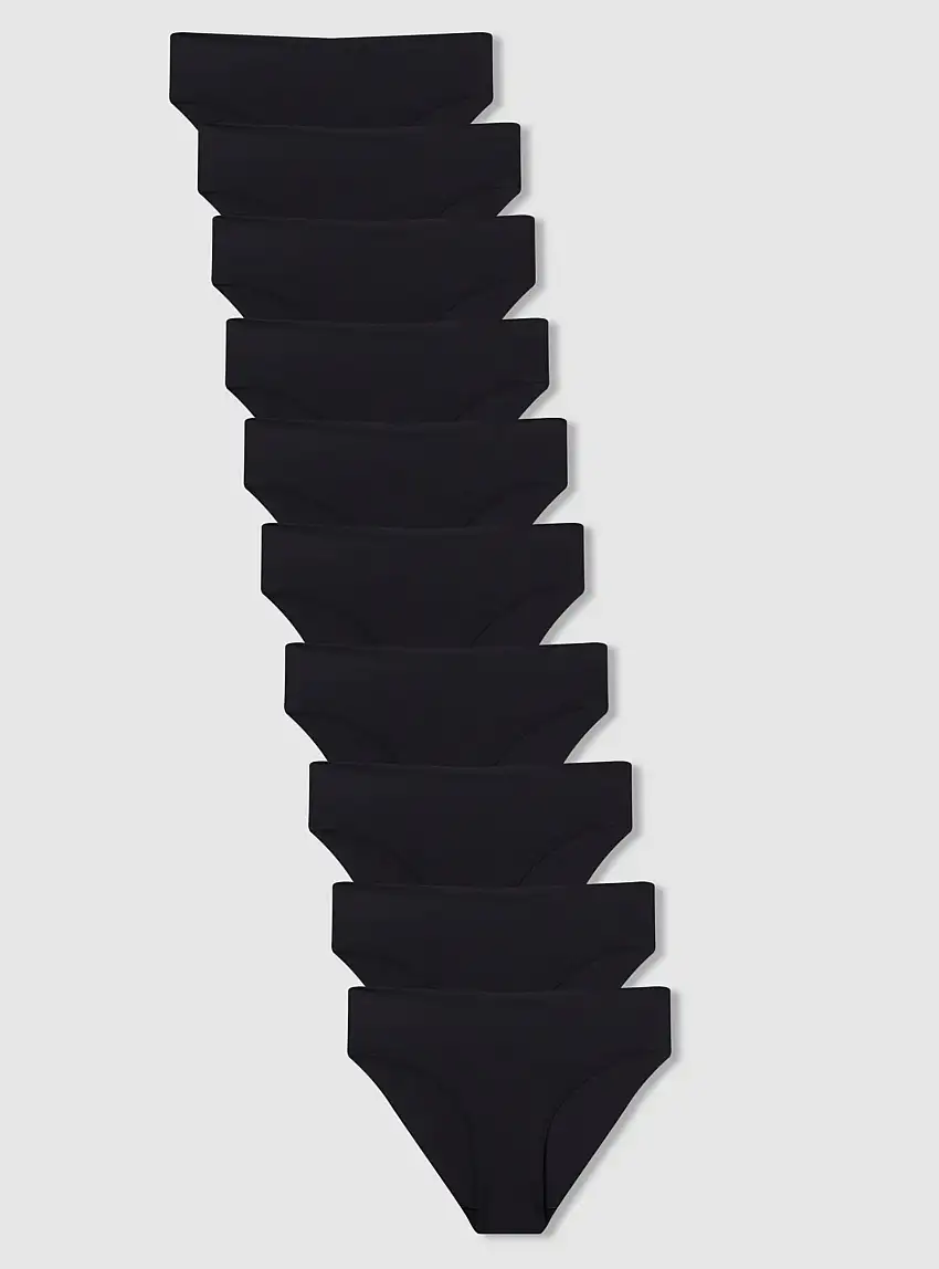 Pack 10 slip microfibra 10x Nero