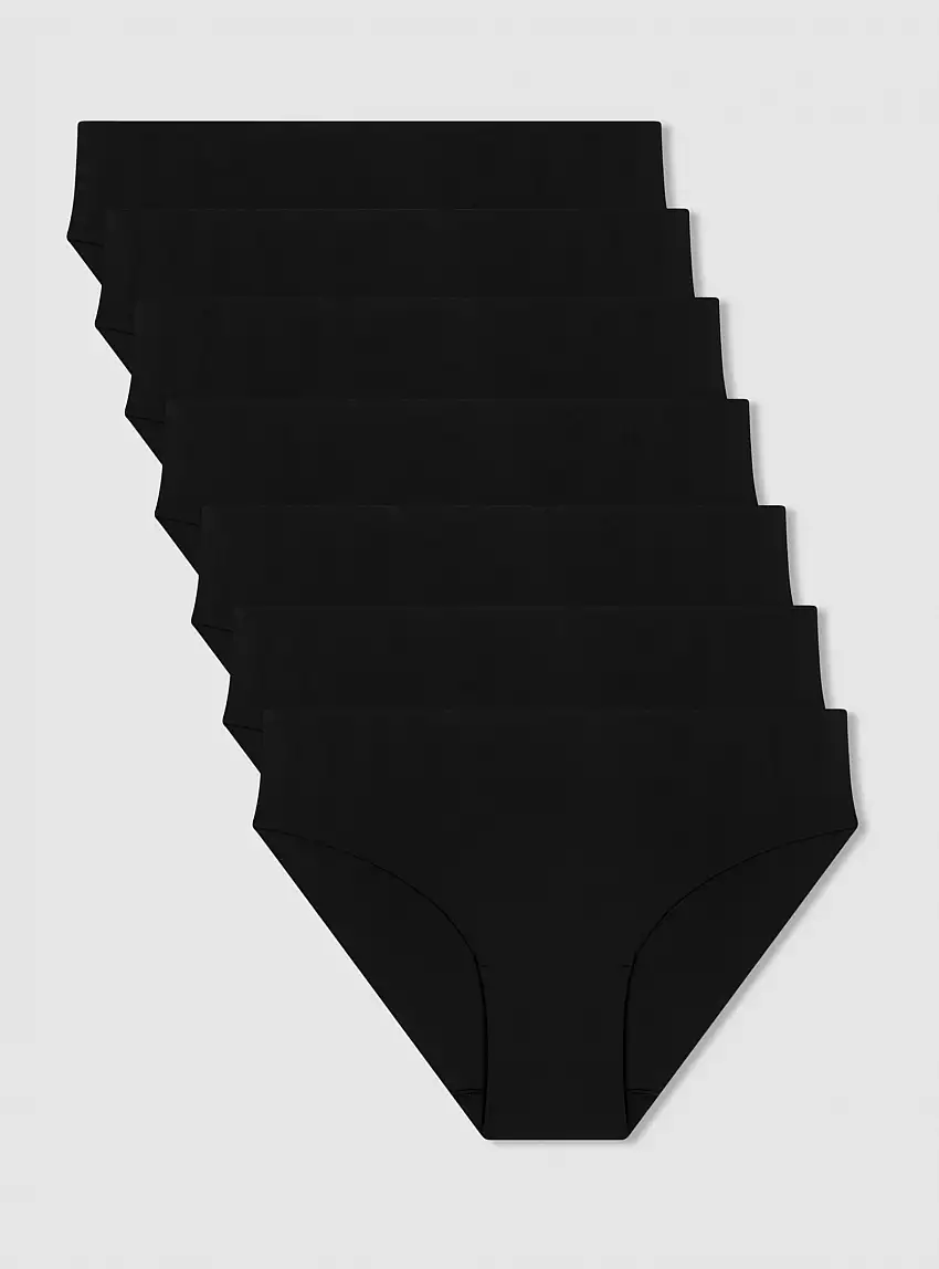 Pack 7 slip microfibra 7x Nero