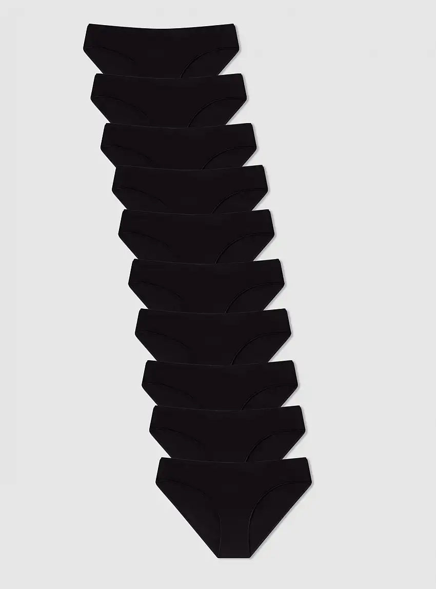 Pack 10 slip tinta unita 10x Nero