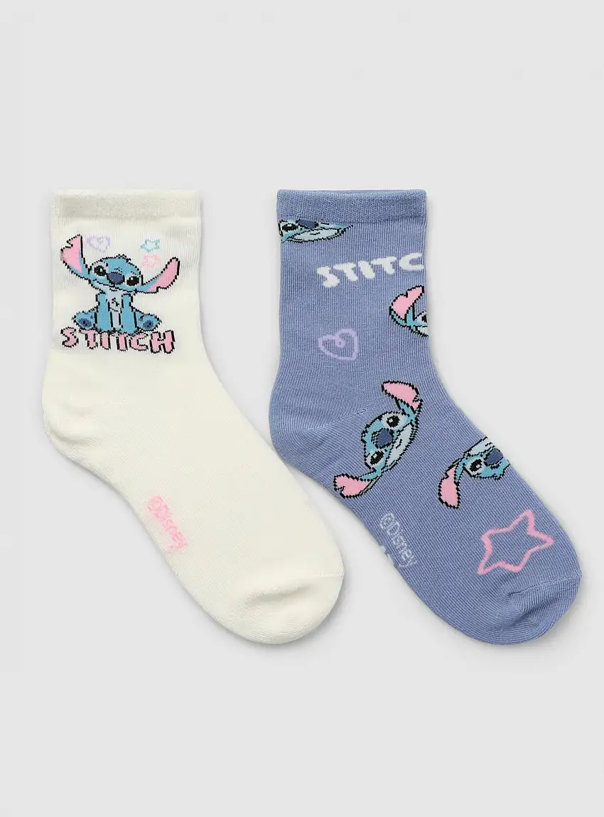 Pack 2 paia calzini Stitch® Bianco lana