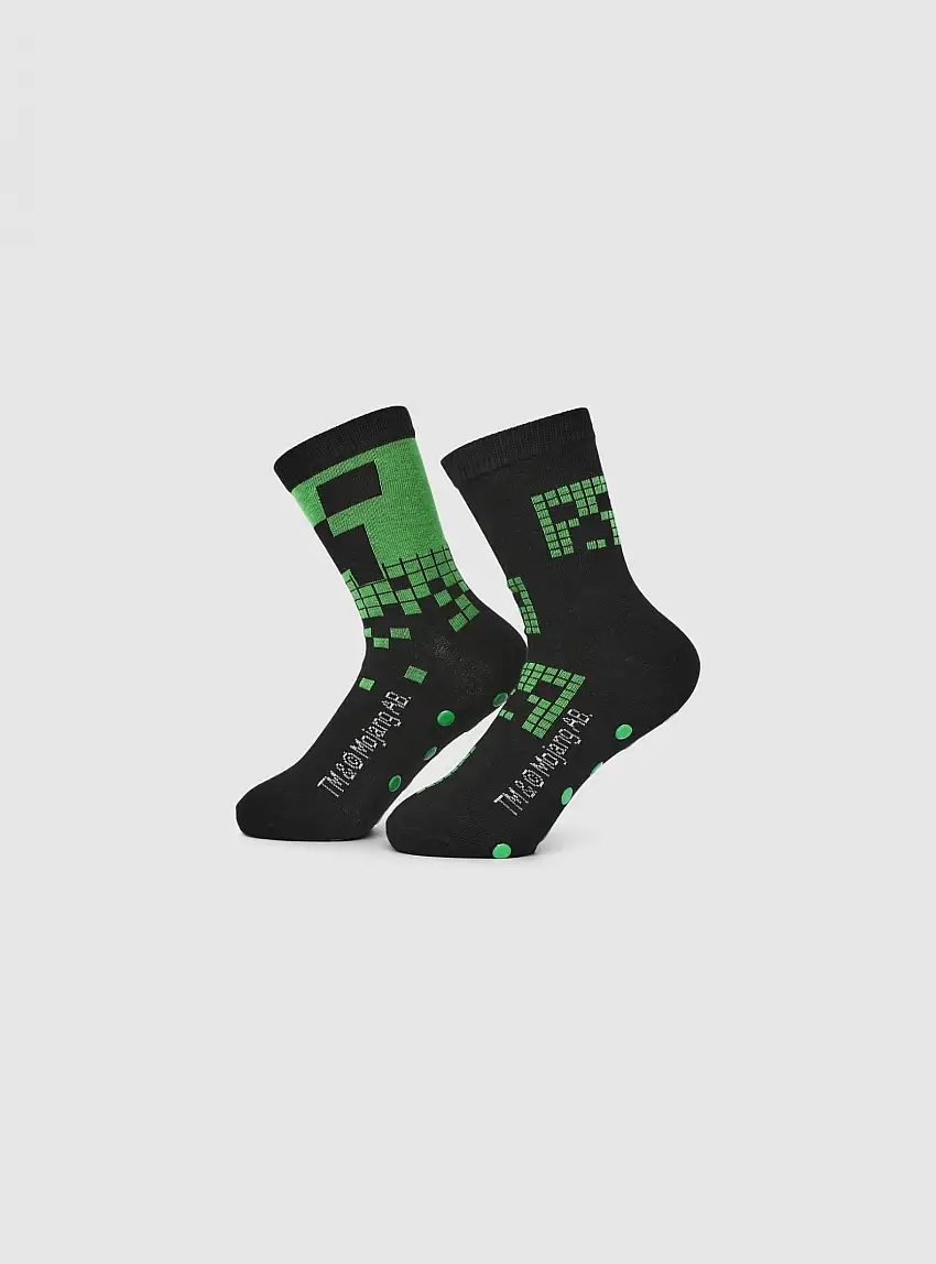 Calzini con stampa Minecraft® Nero