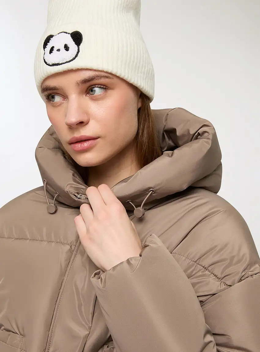 Berretto con dettaglio Bianco lana