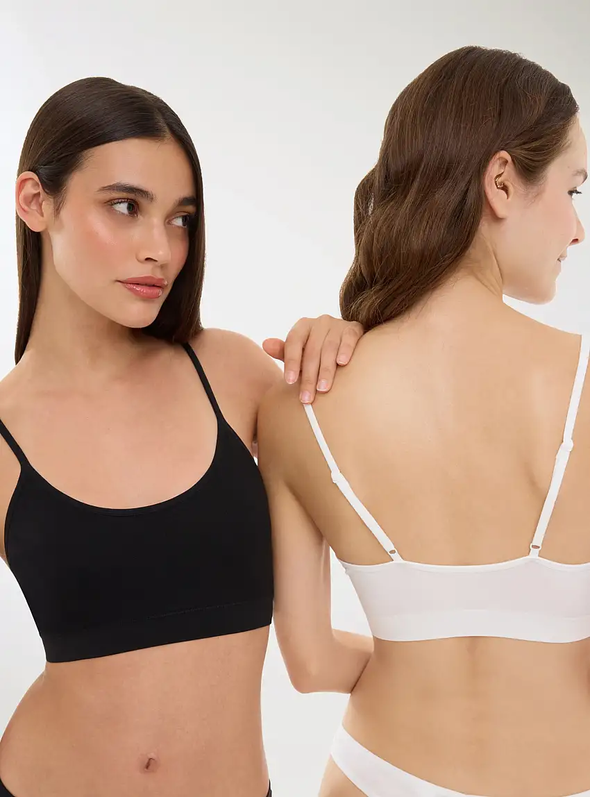 Pack 2 bra top seamless Var bianco ottico