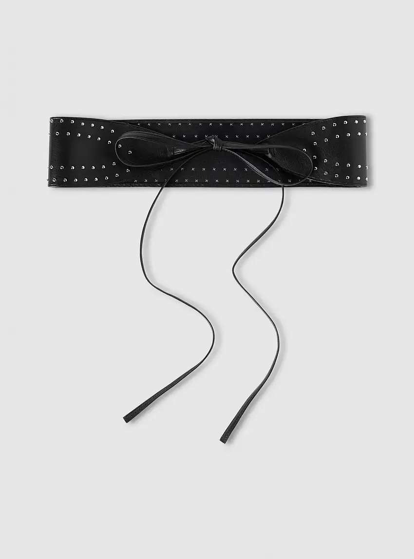 Fusciacca alta con borchie Nero