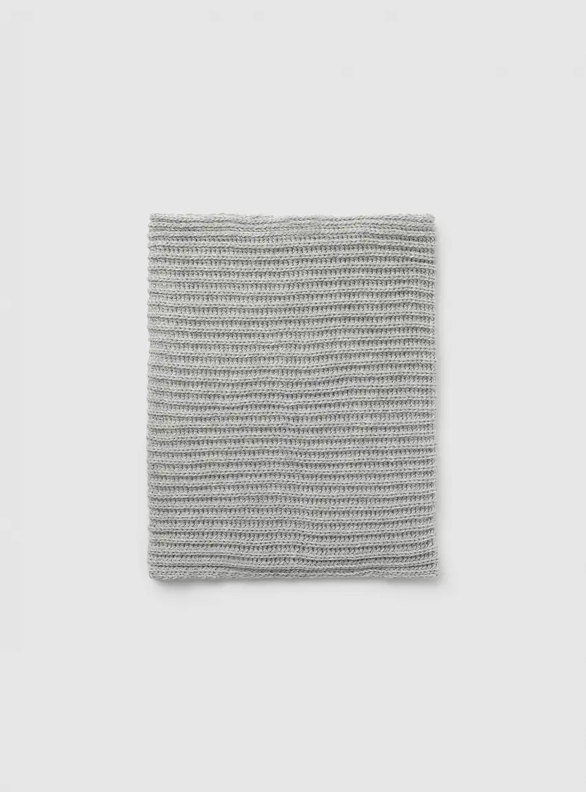 Scaldacollo tinta unita Grigio chiaro melange