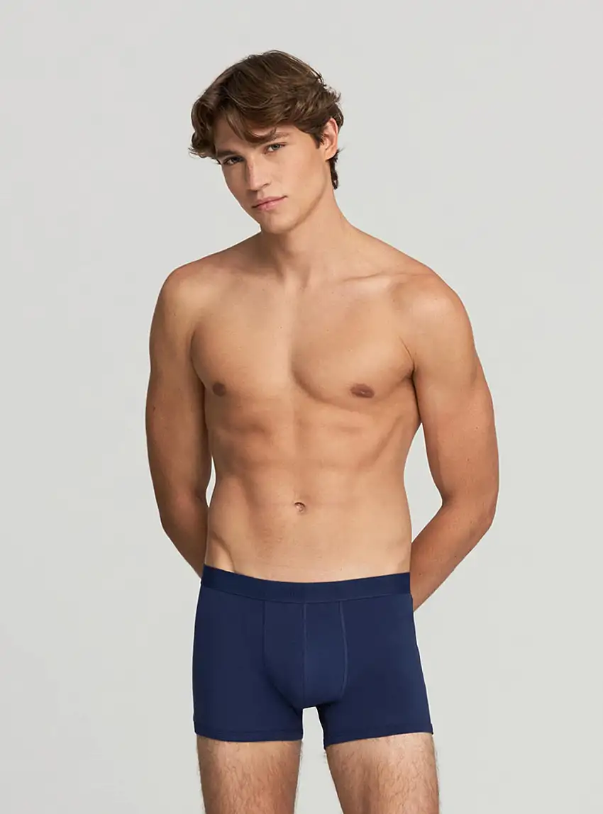 Boxer tinta unita Blu navy