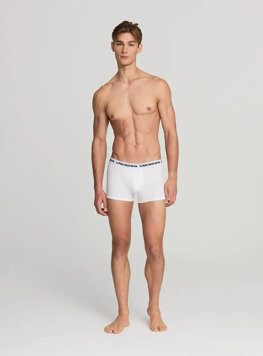 Boxer con scritte Bianco ottico
