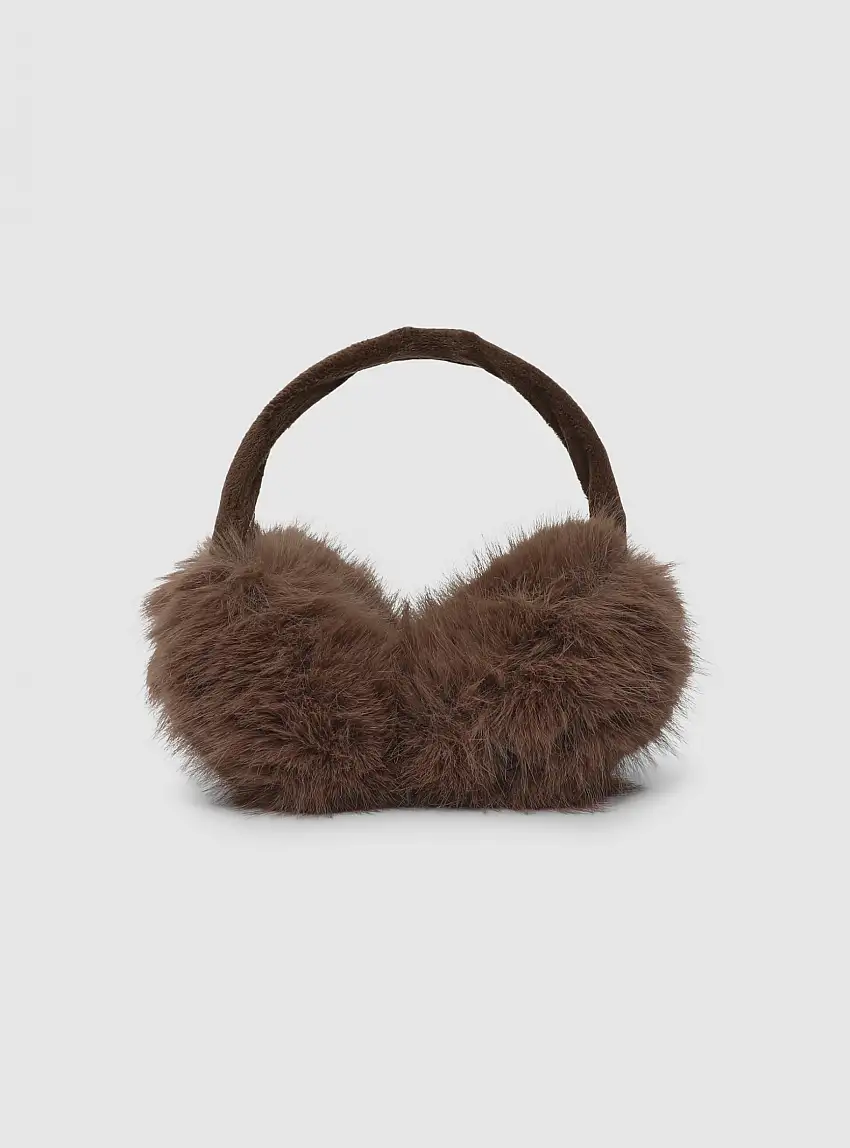 Paraorecchie similpelliccia Fango