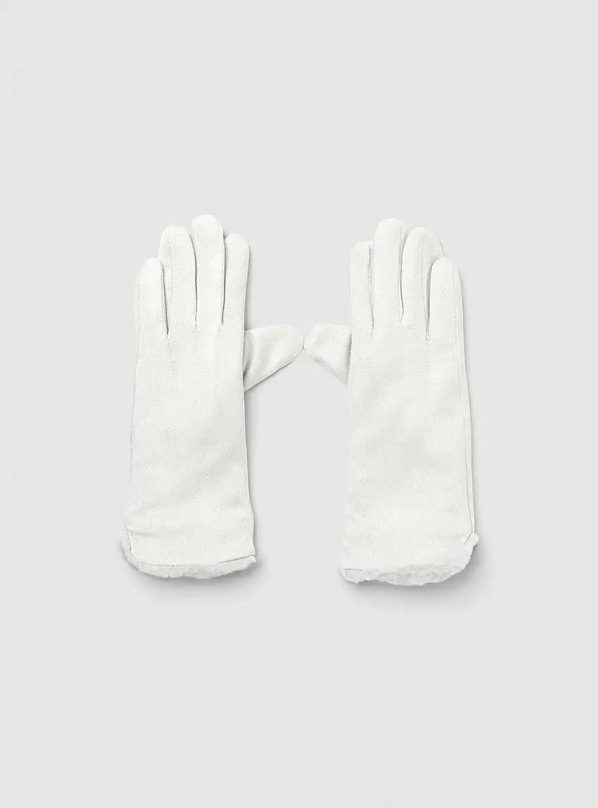 Guanti con similpelliccia Ghiaccio