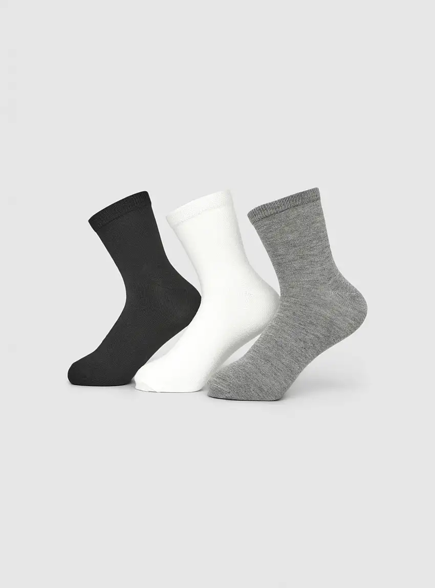 Pack 3 paia di calzini light warm Var bianco lana