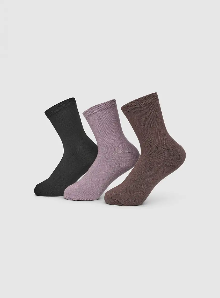 Pack 3 paia di calzini light warm Var cioccolato