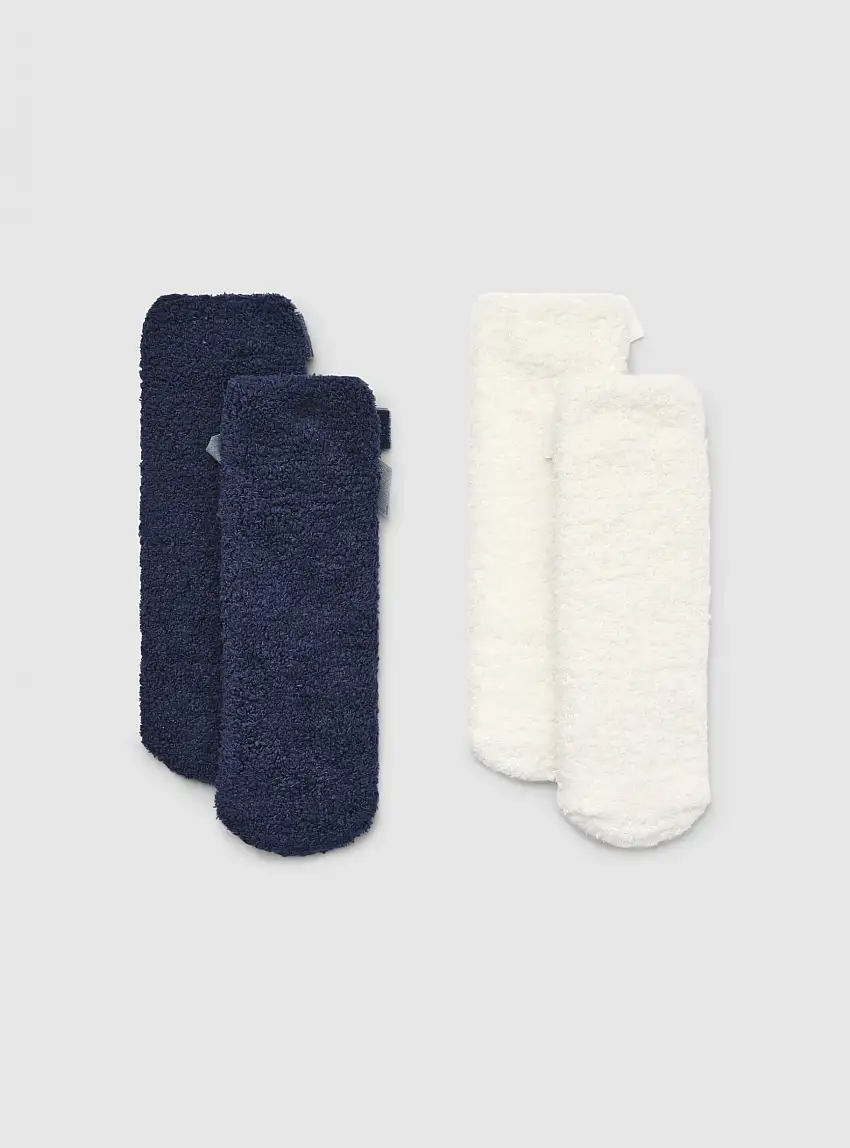Pack 2 calzini fiocco Var blu scuro