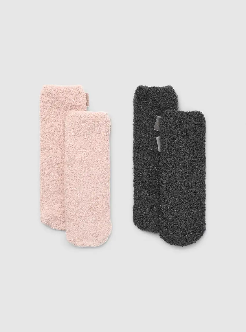 Pack 2 calzini fiocco Var rosa chiaro