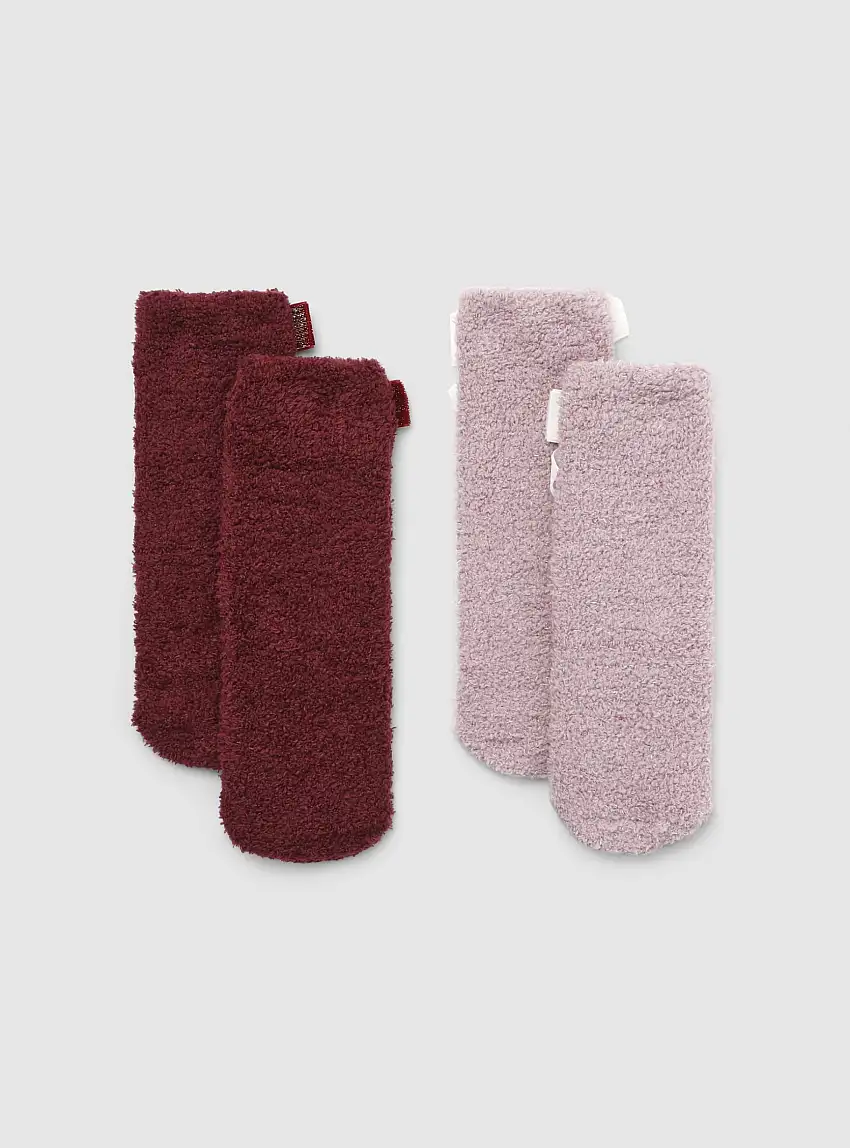 Pack 2 calzini fiocco Var vinaccia