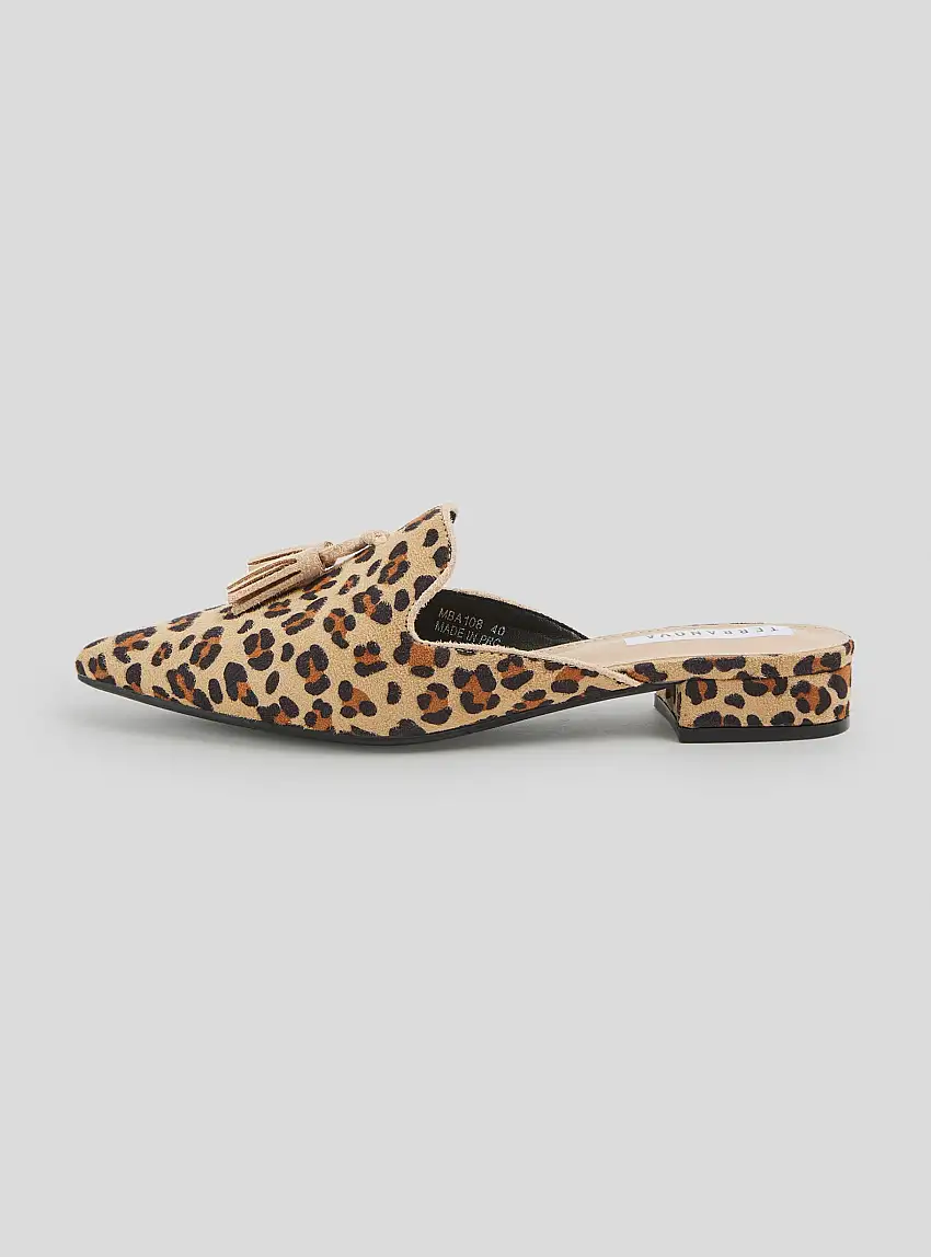 Sabot animalier con nappine Var nero