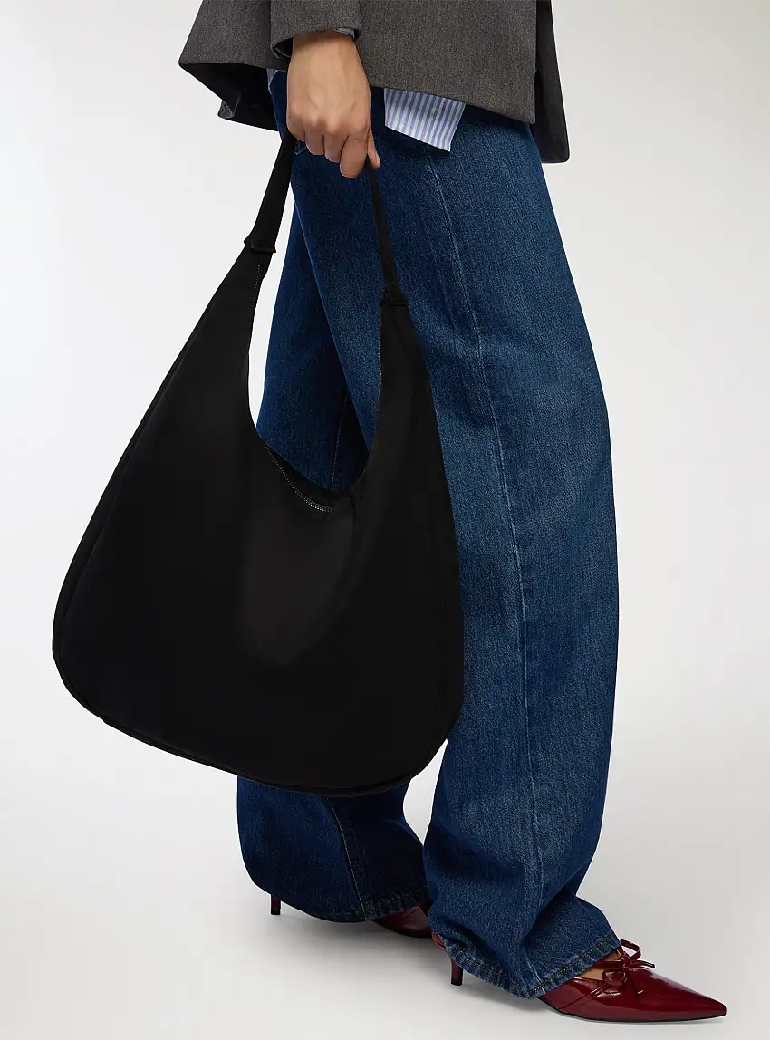 Borsa a mano tinta unita Nero