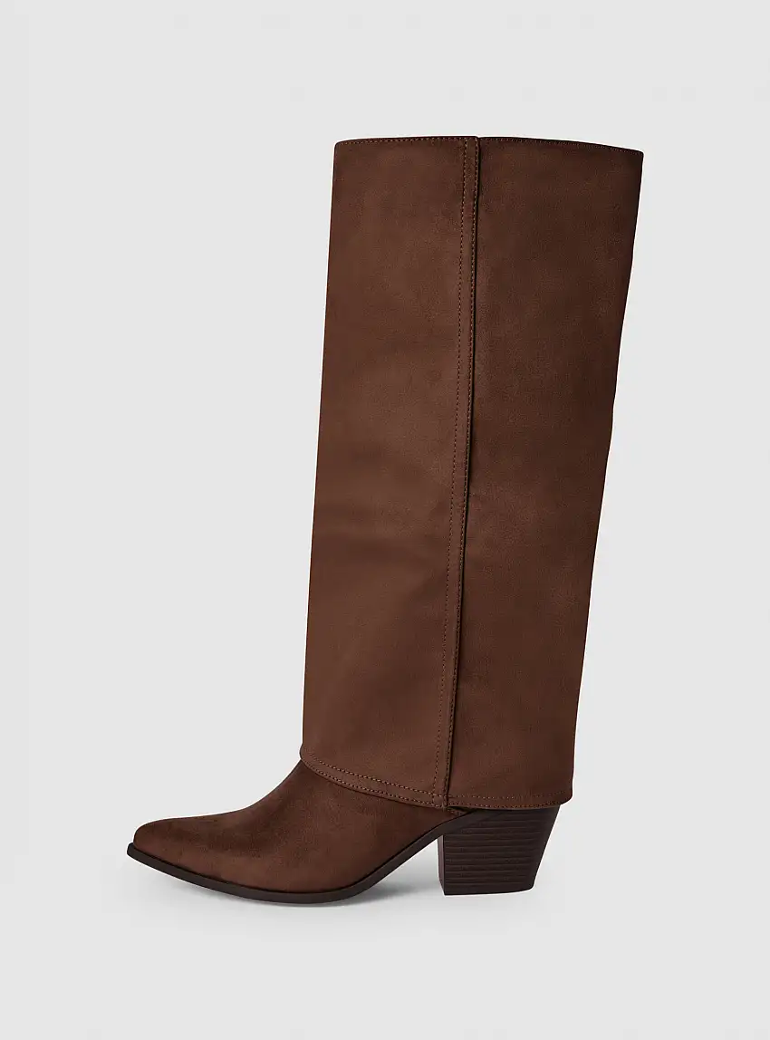 Stivali texani alti a tubo Marrone