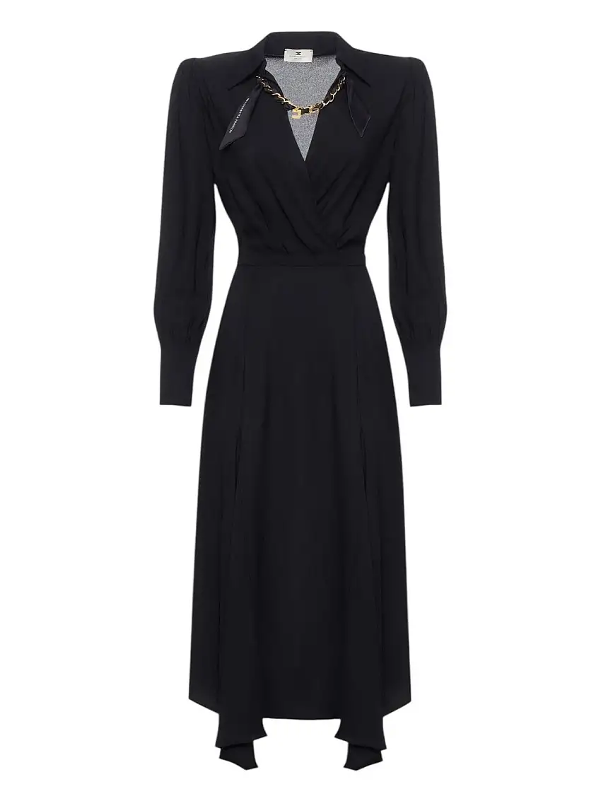 ELISABETTA FRANCHI Women's Dress AB86352E2-110 BLACK