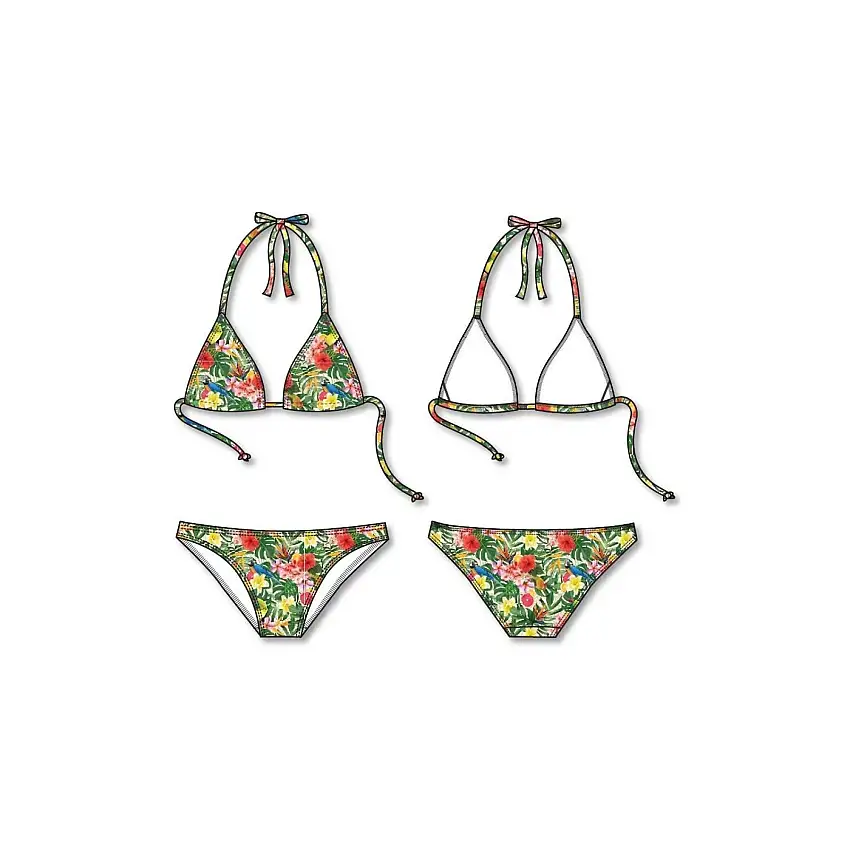 Costume da bagno 2 pezzi a triangolo in cocco da donna Freegun