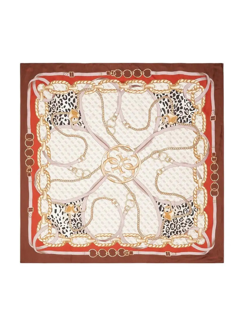 GUESS Women's Scarf FOULARD 130X130 AW5226 SIL30 BRO Brown