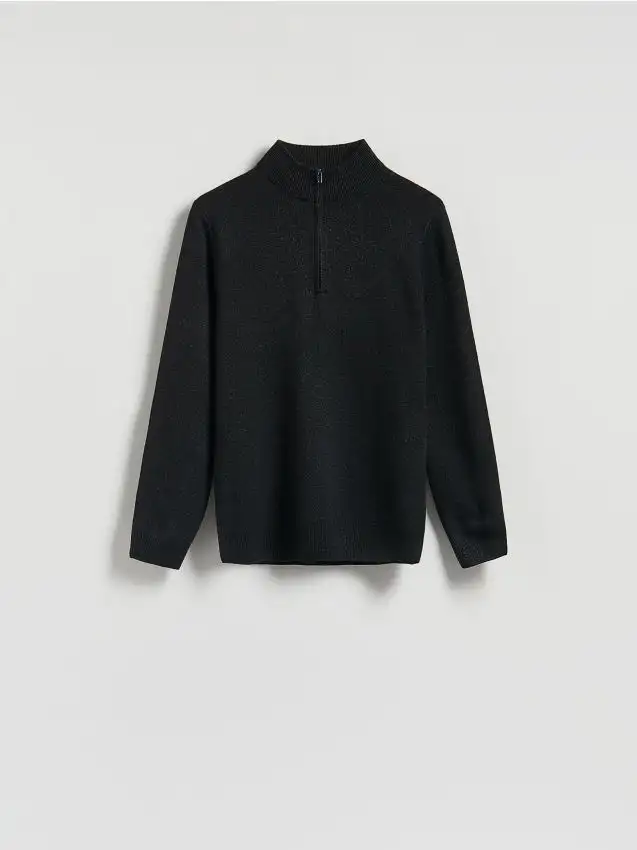 Maglione con dolcevita allacciato Colore nero