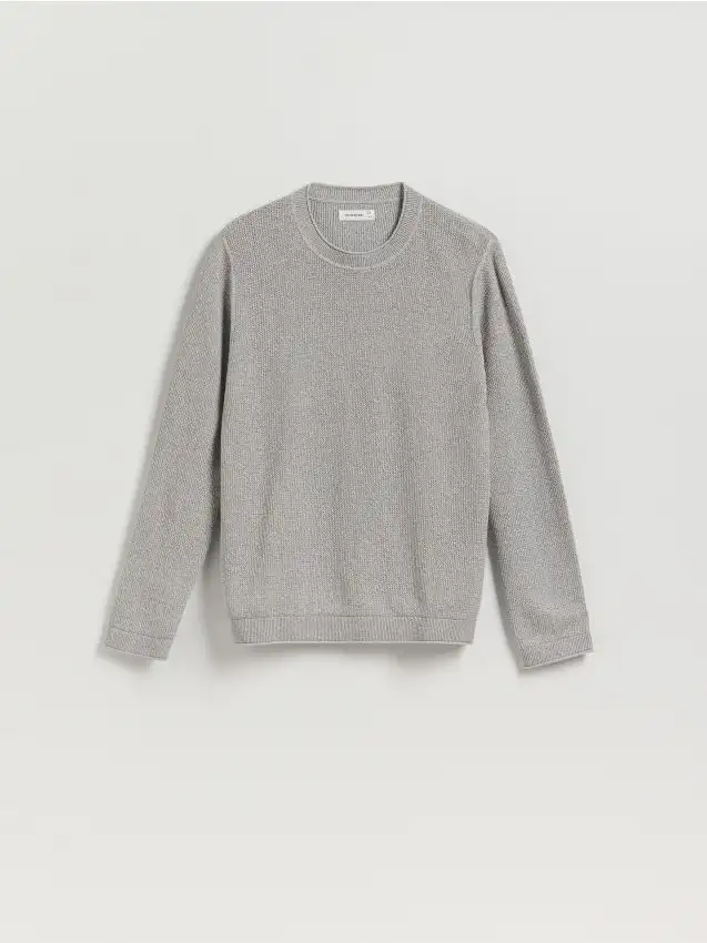 Maglioncino in cotone strutturato Colore grigio medio