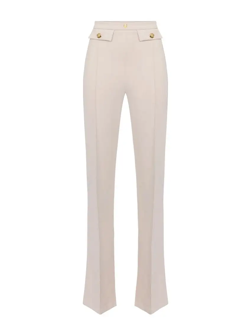ELISABETTA FRANCHI Women's Trousers PA02546E2 193 White