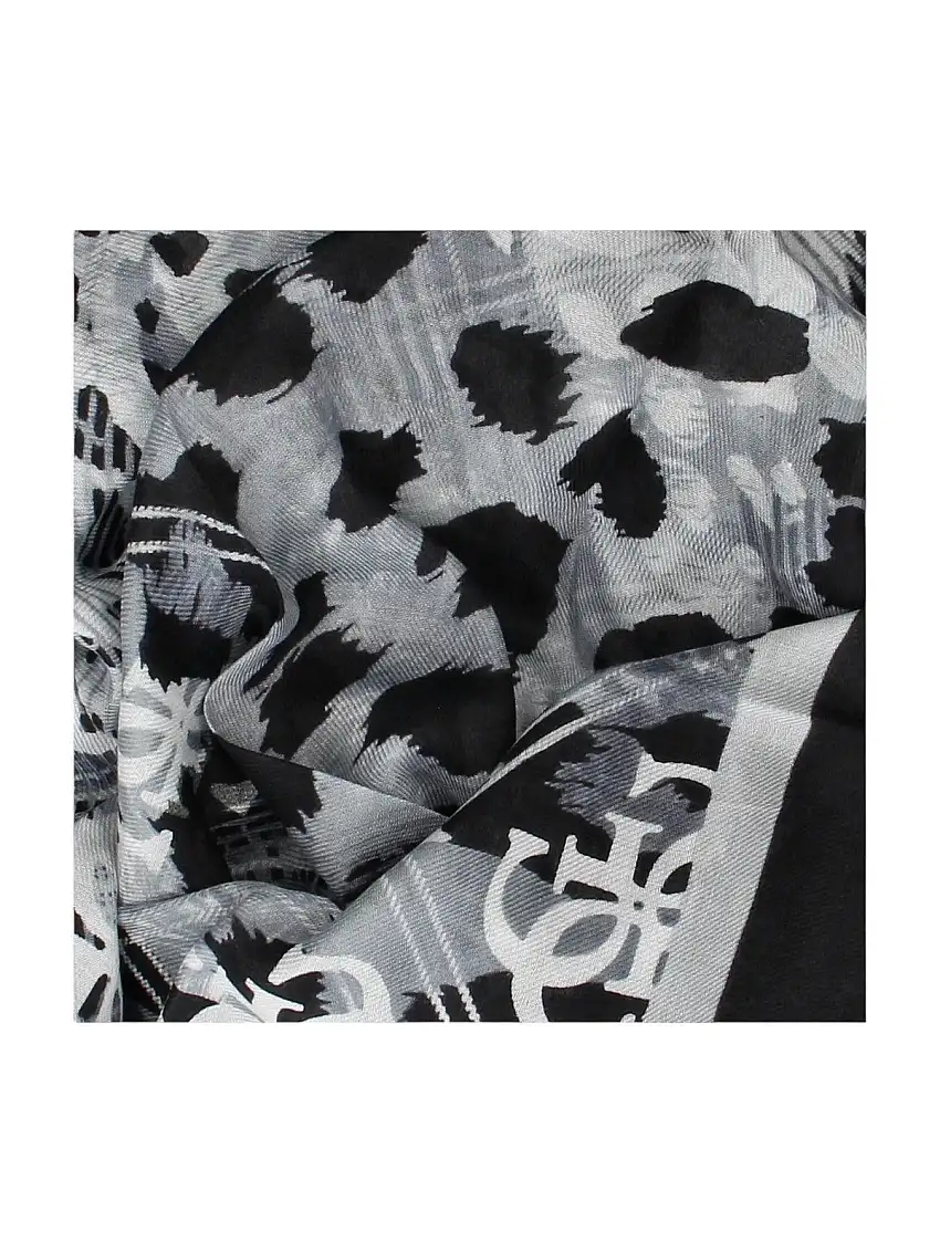 GUESS Women's Scarf FOULARD 130X130 AW5227 SIL30 BML Black