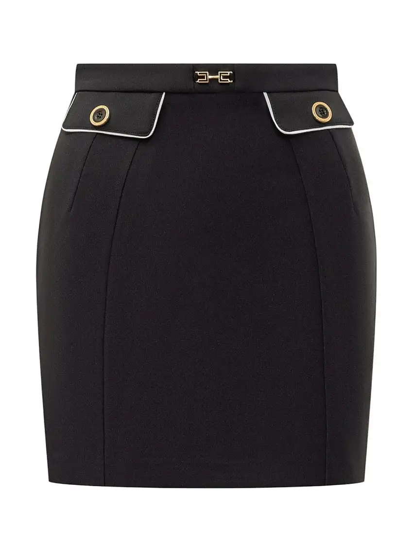 ELISABETTA FRANCHI Women's Skirt GOT0351E2-685 Black