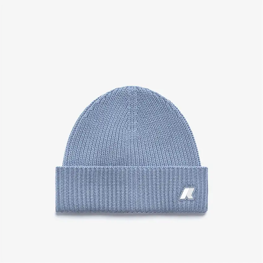 Berretto con risvolto grosso per bambini blu azzurro