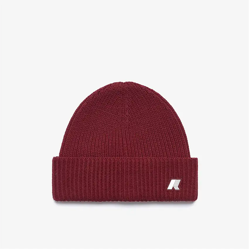 Berretto invernale unisex rosso in maglia grossa per bambini