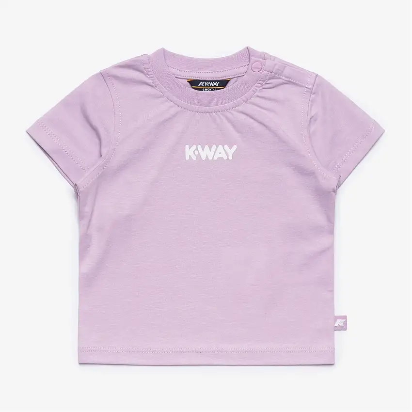 T-Shirt in Cotone Viola Lilla per Bambini con Logo per Città