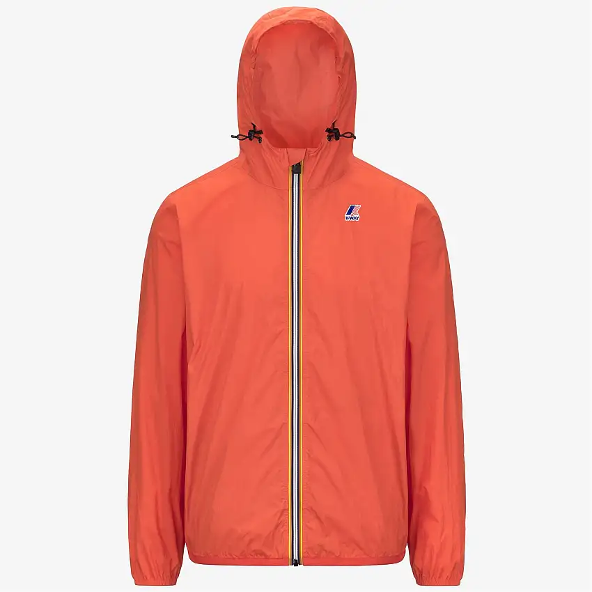 Giacca unisex arancione ripiegabile e resistente alle intemperie