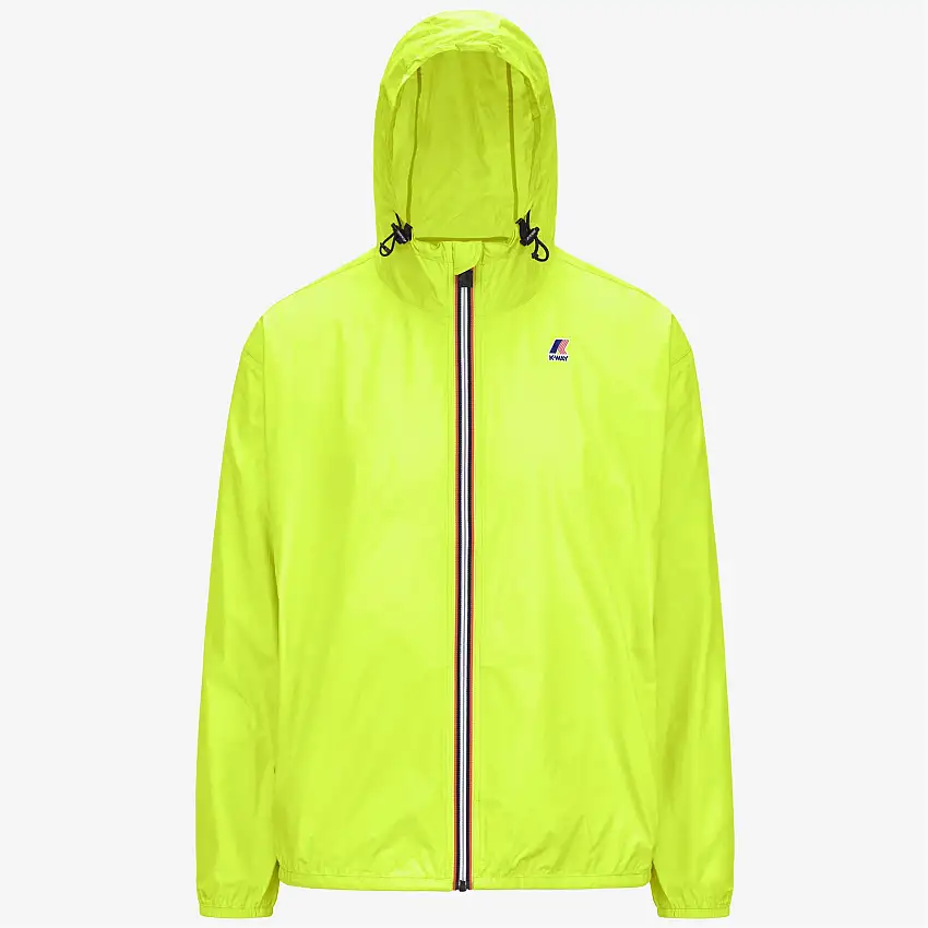 Giacca unisex gialla ripiegabile con caratteristiche impermeabili