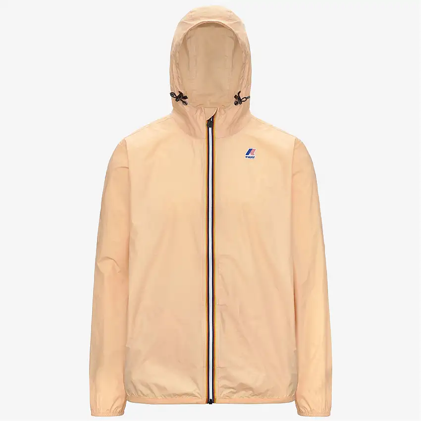 Giacca unisex beige ripiegabile e resistente alle intemperie