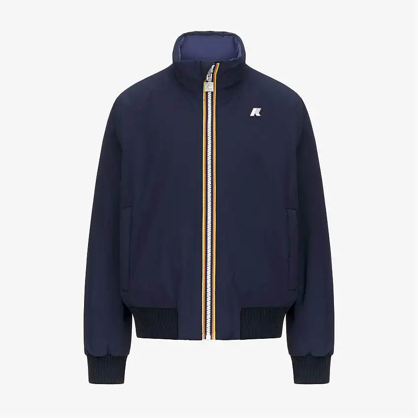 Giacca reversibile blu da mezza stagione per ragazzi con isolamento