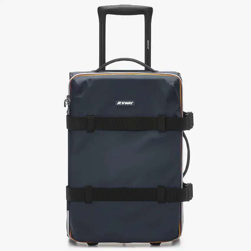 Valigia trolley unisex blu con scomparti organizer
