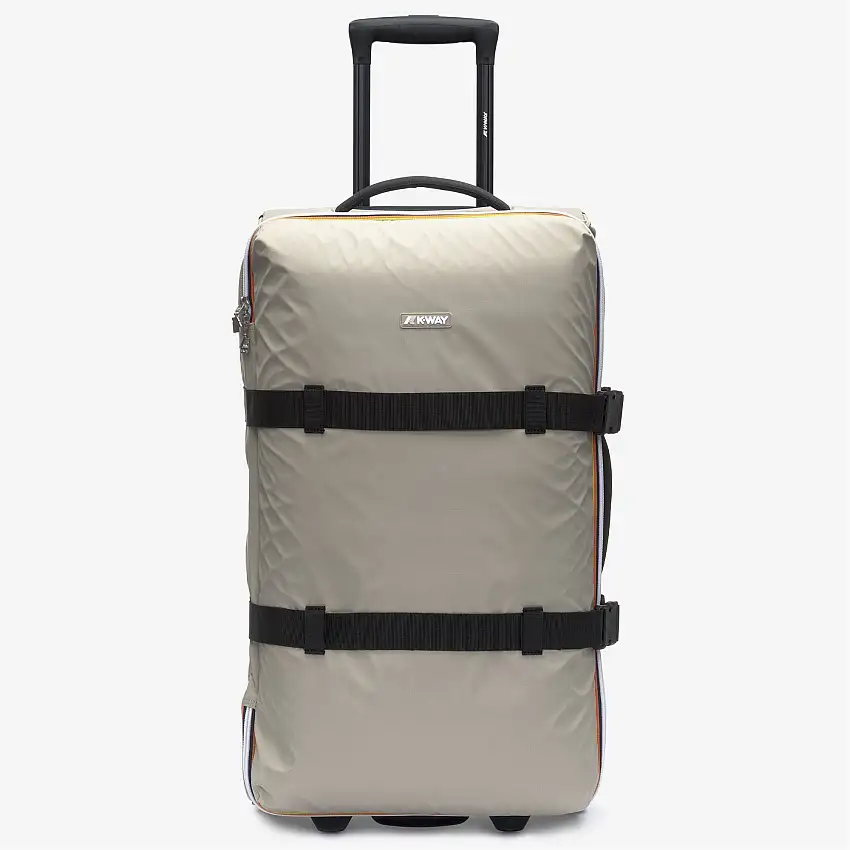 Trolley portabagagli unisex verde con ruote e scomparti multipli