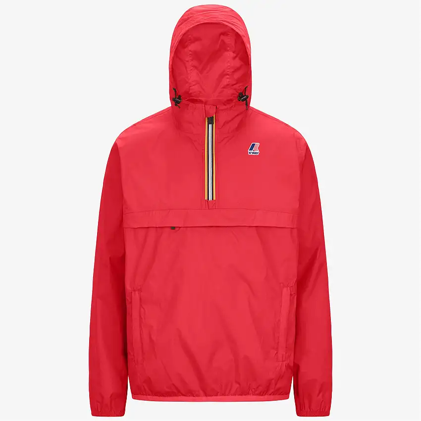 Giacca impermeabile ripiegabile unisex rossa