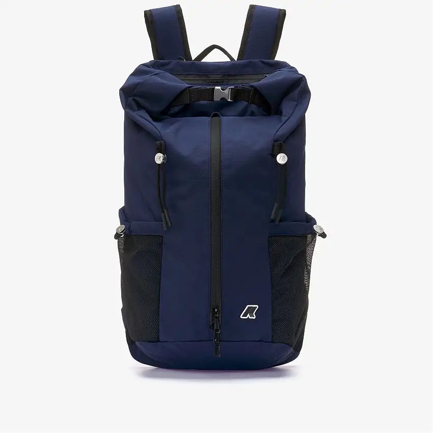 Zaino da trekking unisex blu scuro con contenitore e spallacci regolabili