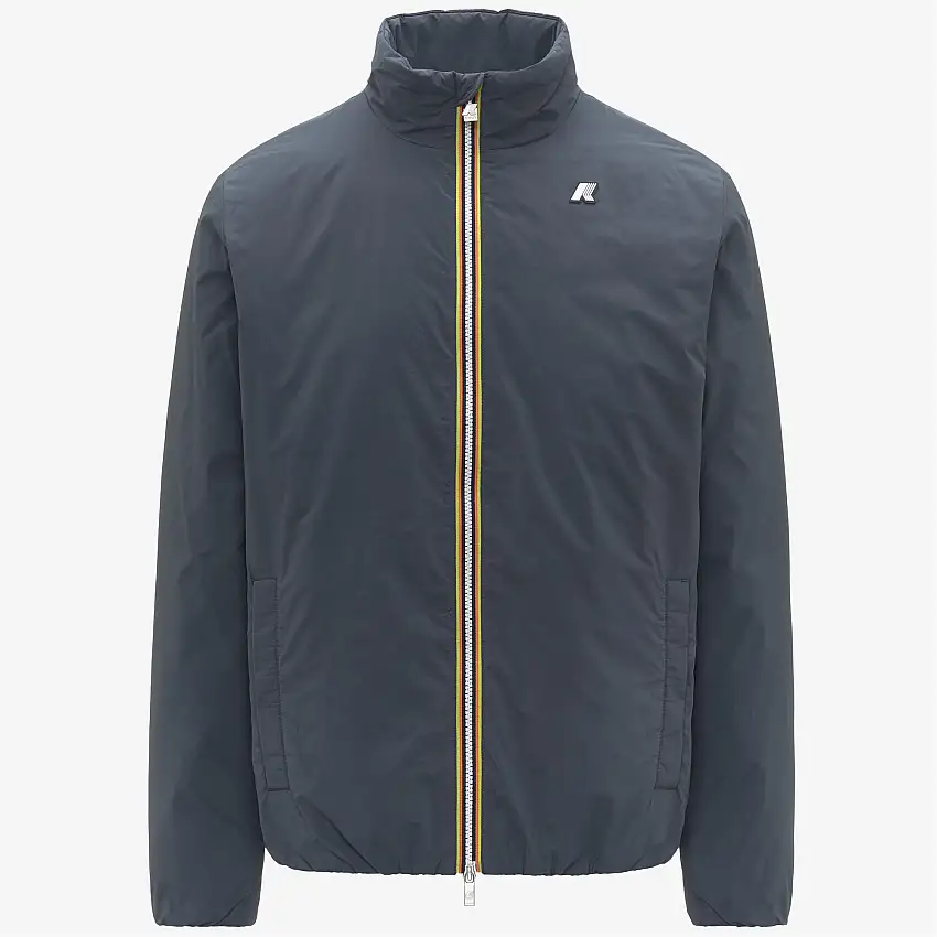 Giacca corta calda da uomo blu avio con isolamento ecologico