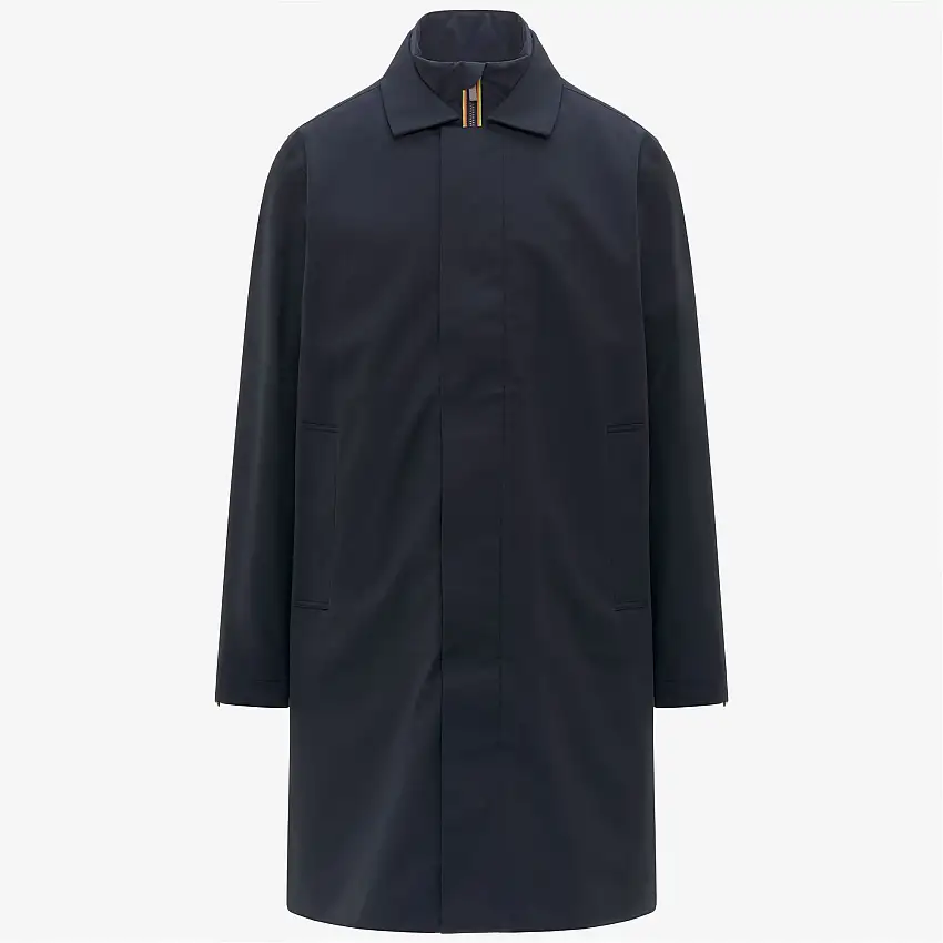 Giacca isolante in lana blu da uomo, lunghezza 3/4