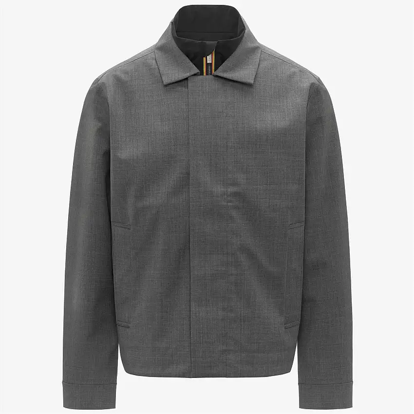 Giacca corta idrorepellente da uomo grigia con gilet staccabile