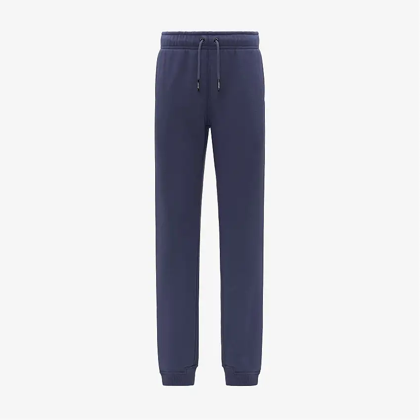 Pantaloni sportivi unisex in cotone spazzolato blu scuro per bambini