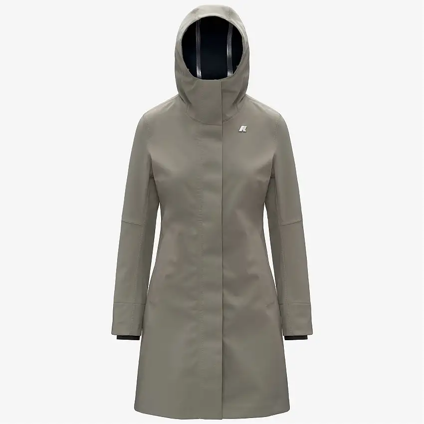 Giacca da donna verde a 3/4 di lunghezza