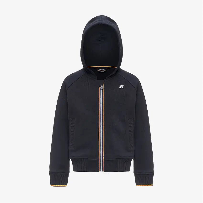 Completo giacca e pantaloni in pile a righe blu per bambino