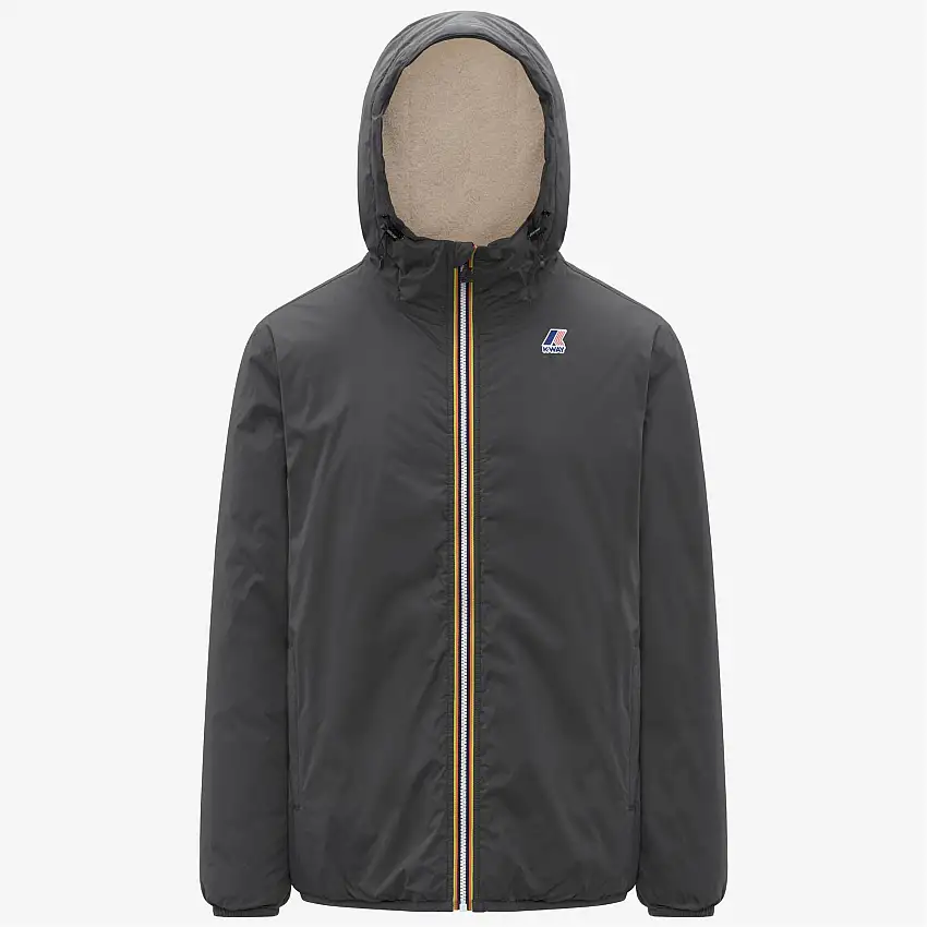 Giacca impermeabile unisex grigia da mezza stagione con imbottitura sintetica