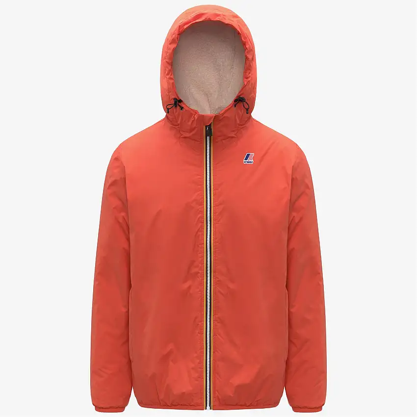Giacca impermeabile unisex arancione di mezza stagione con imbottitura sintetica