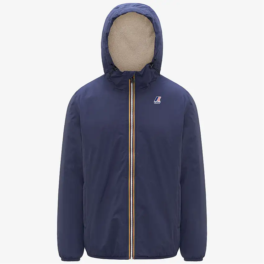 Giacca impermeabile unisex di mezza stagione blu scuro con imbottitura sintetica