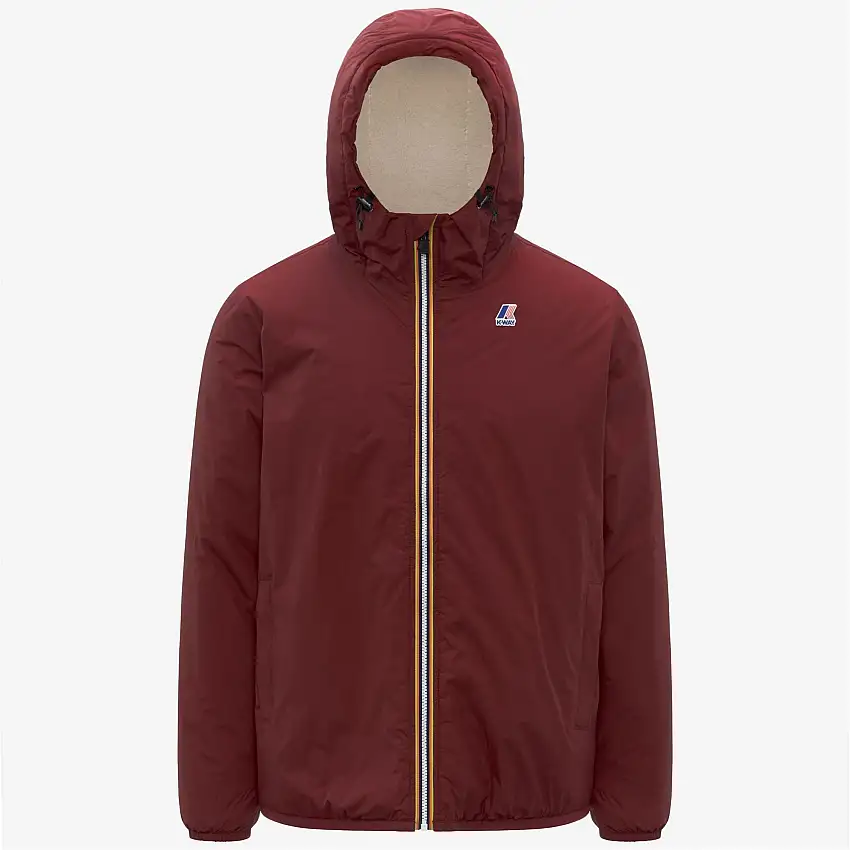 Giacca impermeabile unisex rossa di mezza stagione con isolamento sintetico